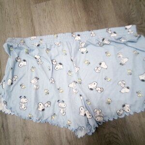 Peanuts, Snoopy and Woodstock Ladies Pajama Shorts
